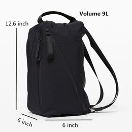 LU Backpack Yoga Backpacks Travel Outdoor Women's Sports Bags Multi Purpose Satchel Shoulder Bag Messenger 4 Colors volume 3L 9L