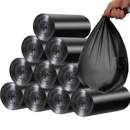 ZhangJi 100pcs/5 Roll Garbage Bags 45x50cm Household Disposable Plastic Trash bags Home Storage Bag 5-7 L Cleaning Waste Bag 211215