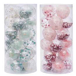 Novelty Items 6cm 24Pcs Christmas Ball Decorations Ornaments Bauble 2021 For Home Tree Pendant Year Party Supplies