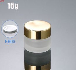 300pcs/lot 15ml 15g round frosted glass cosmetic jars, empty cream jar 15g, sample jars for cosmetics Containergood qualty
