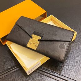 Designer Women Metis Embossed Purse Long Wallets Paris Brand Cowhide Genuine Leather Flap Wallet Card Holder Lady Clutch Bag Coin Purses Luxurys Designers Bags