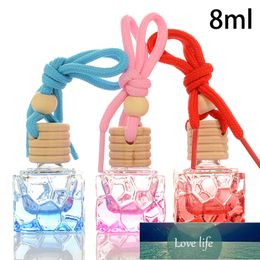Packing Bottles 8ml hanging car perfume container essential oil glass jar with wooden plug cosmetic packaging Free