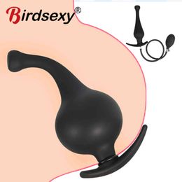 Anal toys Super Large Inflatable Big Dildo Butt Plug Pump Dilator Massager Expandable Balls Adult Sex Toys for Women Man Gay 1125