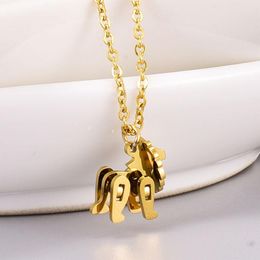 Pendant Necklaces 2021 Trend Fashion Stainless Steel Movable Brick Toys Lion Chain Necklace For Women Streetwear Party Jewellery Gift
