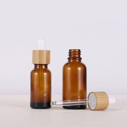Empty Skin Care Dropper Bottles For Cosmetics Essential Oil Toner Bottle Amber Clear Glass Packaging Bottles