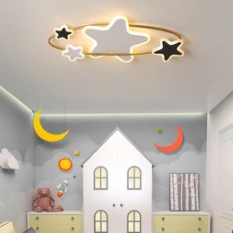 Chandeliers Modern LED Chandelier For Children's Room Bedroom Study Nursery Ceiling Lamp Girls Boys Kids Creativity Star Light Fixture