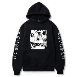 2020 Anime Demon Slayer Kimetsu No Yaiba Sweatshirt Men Women Harajuku Homme Fleece Pullover Hoodie Y0319