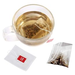 100pcs/lot Disposable Tea Bags Philtre Food Grade Nylon Draw Line Scented Teas Seasoning Soup Pouch Philtres