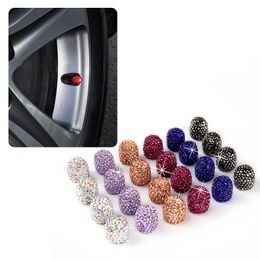 Other Home Decor Diamond-studded Valve Cap Creative Fashion Modification Car Tyre Caps Diamond Valves Core Decoration Multi-color Optional WH0091