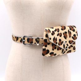 Belts Fashion Women's Belt Horsehair Female With Leopard Pattern Pants Jeans Girl Autumn Winter Dress Accessories QW20
