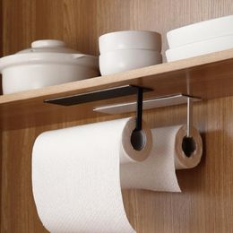 Toilet Paper Holders Kitchen Nail-Free Towel Holder Self-Adhesive Roll Rack Tissue Hanger Bathroom Cabinet Shelf Sundries Accessories