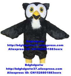 Mascot Costumes Black Long Fur Owl Owlet Mascot Costume Adult Cartoon Character Outfit Suit Sales Performance Competitive Products zx197