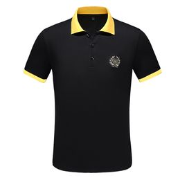 Fashion Designer Polos Shirts Classic Letter Striped Pattern Mens Tops Polo Shirt Contrast Color Casual Short Sleeve Men Tees