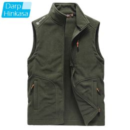 Men Warm Fleece Vest Jacket Winter Hooded Sleeveless Waistcoat Autumn Fashion Casual Vest Waistcoat Jacket Men 211120