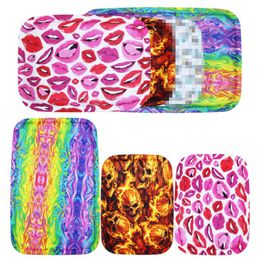 Colourful Silicone Smoking Portable Storage Tray DIY Working Scrolling Handroller Plate Preroll Rolling Machine Herb Tobacco Grinder Cigarette Holder Tip Tool