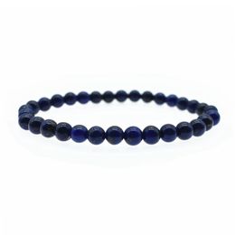 6mm Natural Energy Stone Beaded Strands Handmade Charm Bracelets Elastic Bangle For Men Outdoor Sports Yoga Jewellery