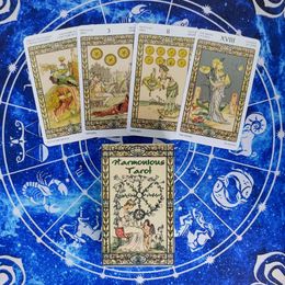 Harmonious Mini Tarot Cards Divination Deck Entertainment Party Board Game Support Drop Shipping 78 Pcs/Box