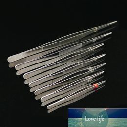 10pcs Stainless Steel Round Head Toothed Tweezers Used in Medical Experiments