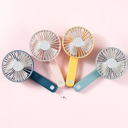 NEWMini Handheld Fan USB Rechargeable Fans Portable Folding Table Fan Women Home Office Outdoor Low Noise Cooling Fan Party Favour RRE11502