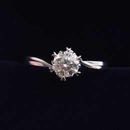 Classic 925 Sterling Silver Moissanite 1ct 2ct 3ct Snowflake style Anniversary Ring excellent cut Lab Diamond Jewellery