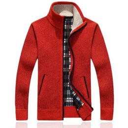 cardigan men autumn Winter Warm Wool Cardigan men's sweater with a zipper Casual Knitwear Male Clothes chompas para hombre 211006