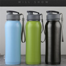 Stainless Steel Water Bottle Sport Drinking s Portable Bpa Free Drinkware 750 Ml Fitness Travel 210423