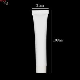 100pcs/lot Travel Bottle Perfume 20ml white Soft Tube Empty Cosmetic Cream Lotion Shampoo Facial Cleanser Containersgood qty