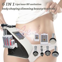40Khz cavitation RF body slimming machine 6 in 1 lipolaser fat reduction radio frequency skin tightening beauty equipment