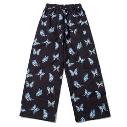 Hip Hop Streetwear Baggy Pants Men 2021 Autumn Thin Bear Butterfly Print Sweatpants Harajuku Jogger Men Trousers Cotton Y0811