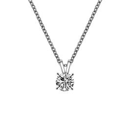Pendant Necklaces POPACC Hearts And Arrows Zircon Simple Fashion Temperament Girls Four Prong Necklace Wedding Party Accessories