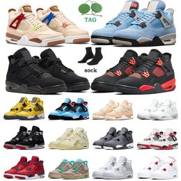 Red Thunder 4s men basketball shoes 4 Lightning University Blue Black Cat White Oreo Sail Shimmer Pure Money Taupe Haze trainers sports sneakers