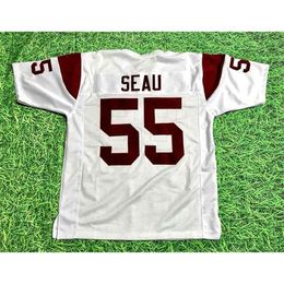 Mitch Custom Football Jersey Men Youth Women Vintage JUNIOR SEAU CUSTOM USC TROJANS Rare High School Size S-6XL or any name and number jerseys