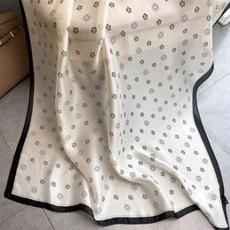 Fashin Scarf Silk Scarves Luxury Summer Flower Print beach Towel Scarf Pashmina For Women Brand Designers Women Sunscreen Thin Gauze Scarf Long Shawl Wrap 180*90CM