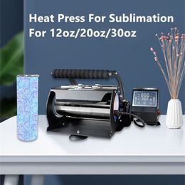 Sublimation Machining Heat Press Printer For 20oz 30oz 12oz Skinny Straight Tumber 110V Transfer Pressing Machine A12