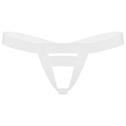 Men's Swimwear Mens Lingerie Open BuUnderwear Low Waist G-string Briefs Jockstrap Elastic Waistband Hollow Out T-back Thongs Underpants