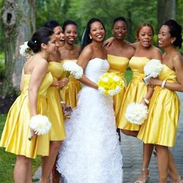 bright yellow bridesmaid dresses