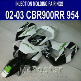 Injection Moulding High quality fairing kit for Honda cbr900rr fairings 954 2002 2003 CBR900 RR white green HANNspree CBR954 02 03 YR18