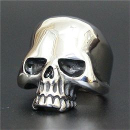 5pcs New Popular Cool Skull Ring 316L Stainless Steel Man Boy Fashion Personal Design Ghost Skull Ring267o