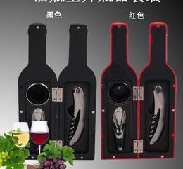 Deluxe Wine Bottle Gift Set Bottle Opener, Stopper, Drip Ring, Foil Cutter and Wine Pourer 5PCS/SET