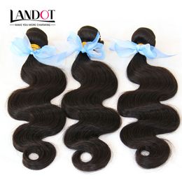 Indian Human Hair Weave Bundles 100% Unprocessed 8A Indian Body Wave Hair 3 Pcs Lot Cheap Indian Hair Extensions Natural Black Colour Dyeable