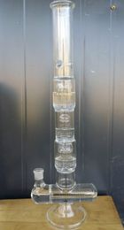 23 inch large size Glass water pipes Glass bongs with three layer arm perc and round inliner perc 18.8mm joint glass bowl