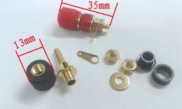 50 PCS brass Gold plated Binding Post Speaker Terminal for 4mm Banana plug