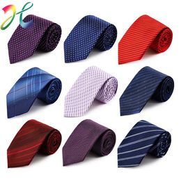 Pure silk Necktie 145*8cm High quality Men's stripe Tie 40 Colours jacquard Necktie Free FedEx TNT