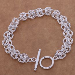 Free Shipping with tracking number Top Sale 925 Silver Bracelet Faucet Syndiotactic Bracelet Silver Jewellery 10Pcs/lot cheap 1602