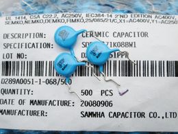 South Korea SAMWHA safety Y capacitors x1Y1 471 470pf 400v feet away from p10mm