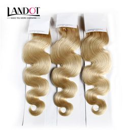Brazilian Body Wave Virgin Hair Grade 8A Colour #613 Bleach Blonde Human Hair Weave Bundles Remy Extensions 3/4Pcs Lot 12-30Inch Double Wefts
