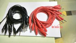 20pcs silicone Voltage Test probe Clamp Cable Alligator TO 4MM plug 80cm