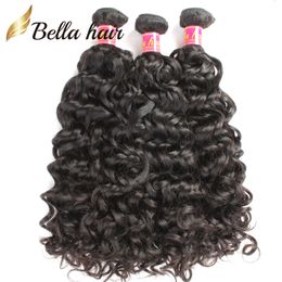 peruvian human hair weft water wave natural virgin hair bundles extensions double weft natural Colour 3pcs lot 8 30 bellahair