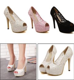 blancos de zapatos Stock tacones negros Peep negro Toe peep En lujo 2019 rosa toe 2018 qBTaFnn
