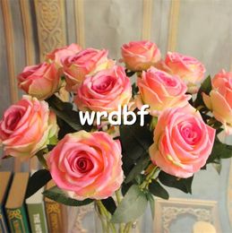 Single Stem Velvet Rose 70cm/27.56" Artificial Flowers Flannelette Acacia Roses for Wedding Centerpiece 7 Colors Available